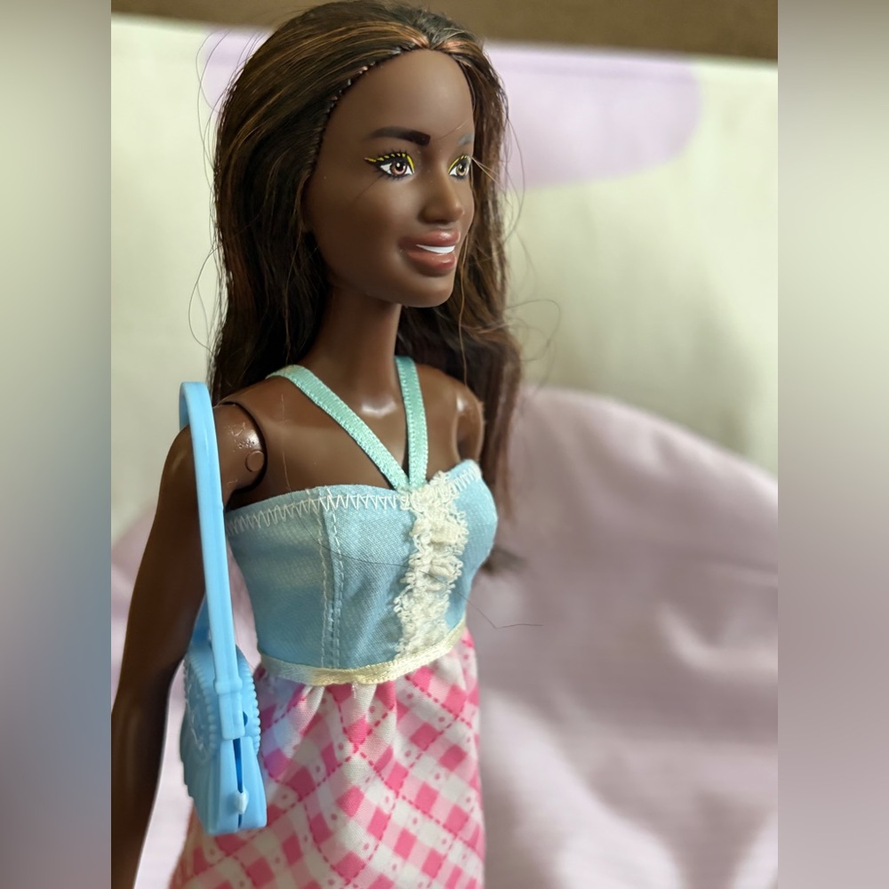 Barbie Doll with Blue and Pink Outfit